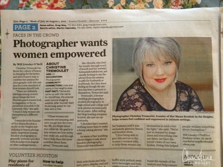 Heights Boudoir Photographer Featured in the Houston Chronicle