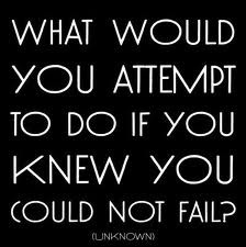 What Would You Attempt to Do if You Knew You Could Not Fail?